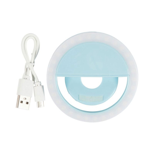 Promotional Clip On LED Selfie Lights Blue